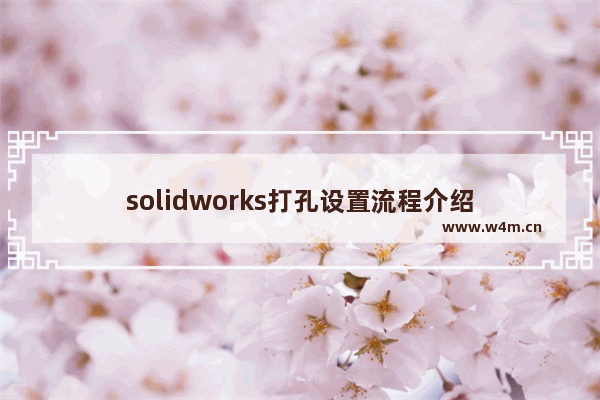 solidworks打孔设置流程介绍