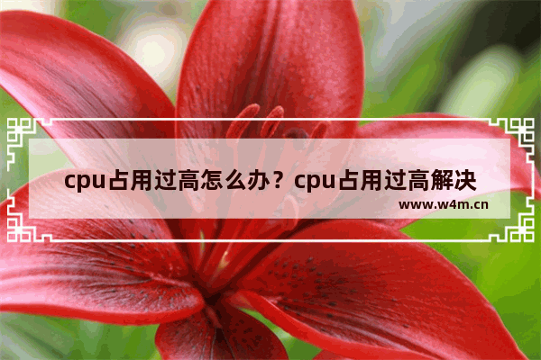 cpu占用过高怎么办？cpu占用过高解决方法