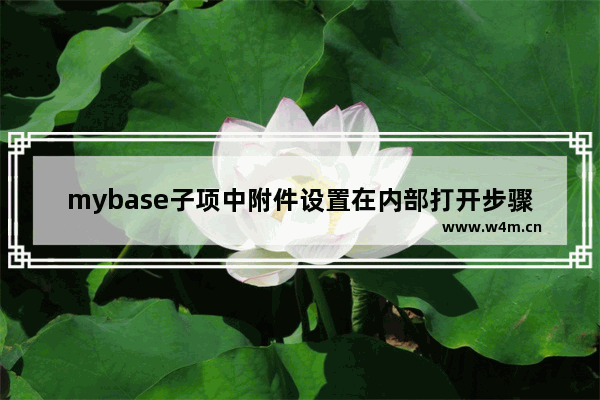 mybase子项中附件设置在内部打开步骤介绍