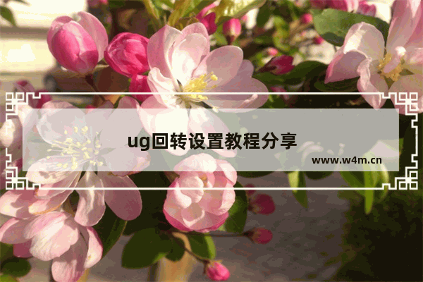 ug回转设置教程分享