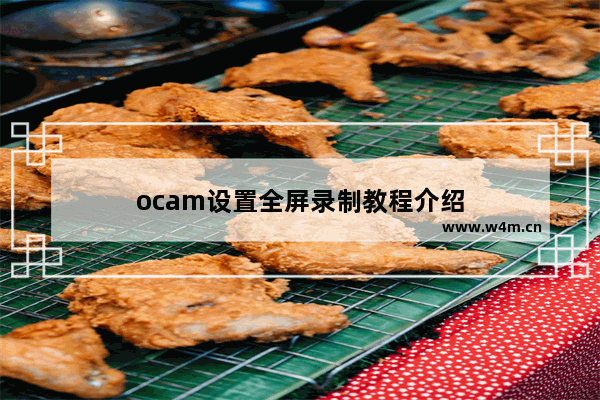 ocam设置全屏录制教程介绍