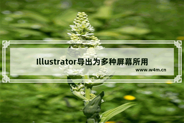 Illustrator导出为多种屏幕所用格式方法分享