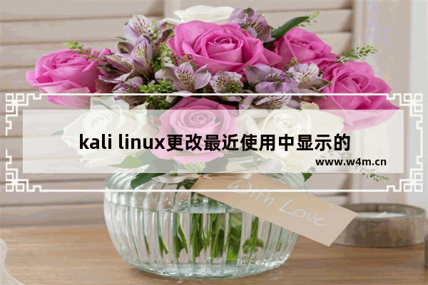 kali linux更改最近使用中显示的项目数方法介绍