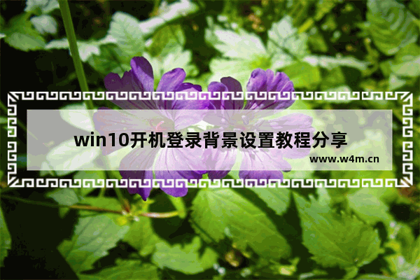 win10开机登录背景设置教程分享