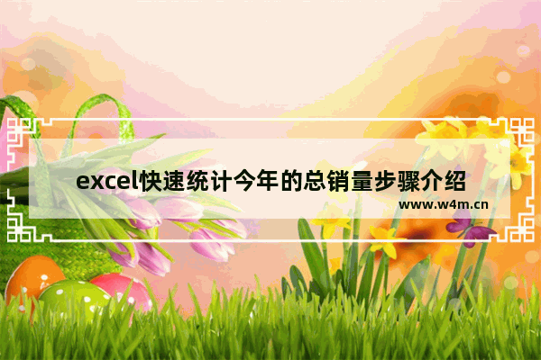 excel快速统计今年的总销量步骤介绍