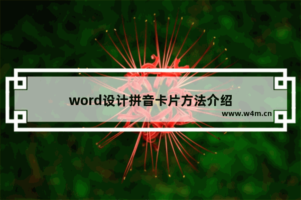 word设计拼音卡片方法介绍