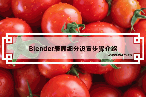 Blender表面细分设置步骤介绍