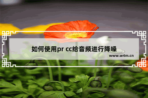 如何使用pr cc给音频进行降噪