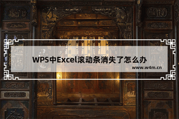 WPS中Excel滚动条消失了怎么办