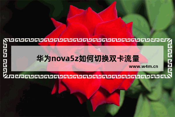 华为nova5z如何切换双卡流量