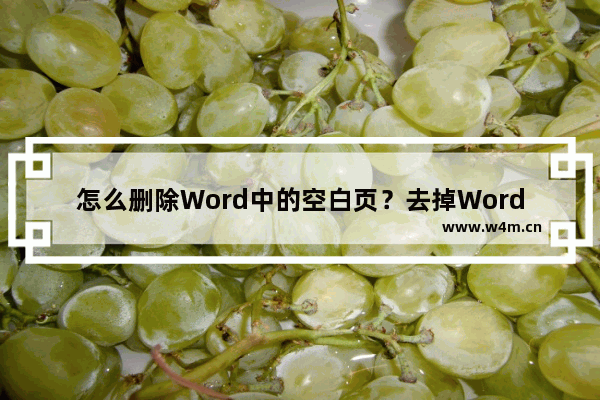 怎么删除Word中的空白页？去掉Word文档空白页面的方法。