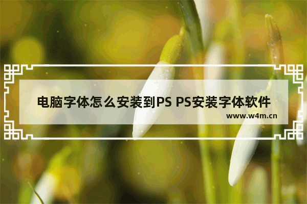 电脑字体怎么安装到PS PS安装字体软件的步骤