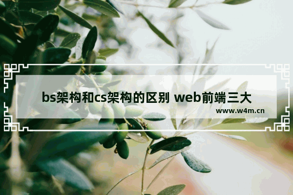 bs架构和cs架构的区别 web前端三大主流框架