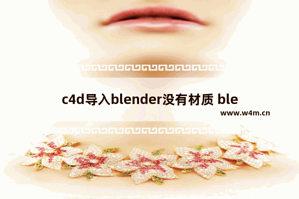 c4d导入blender没有材质 blender导入d5没有材质的原因