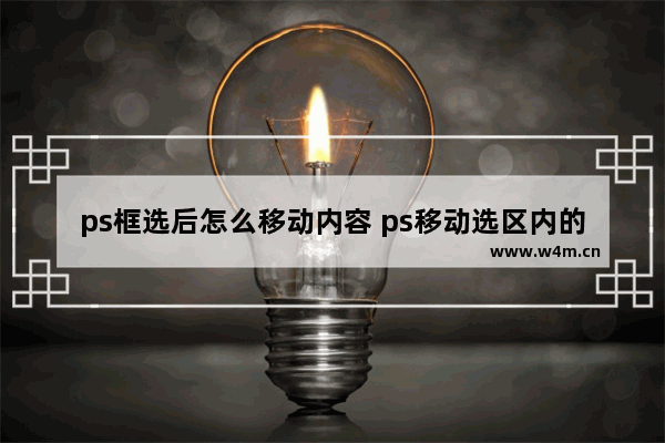 ps框选后怎么移动内容 ps移动选区内的东西