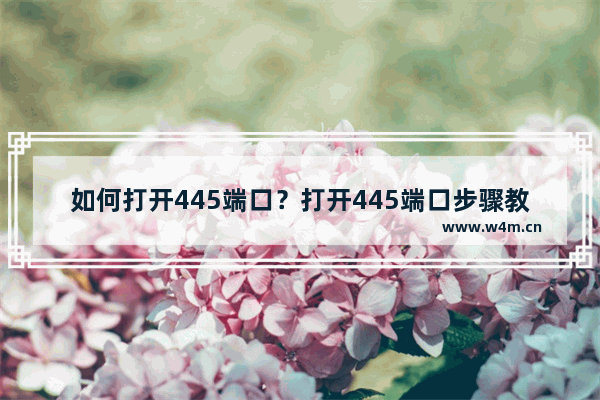 如何打开445端口？打开445端口步骤教学