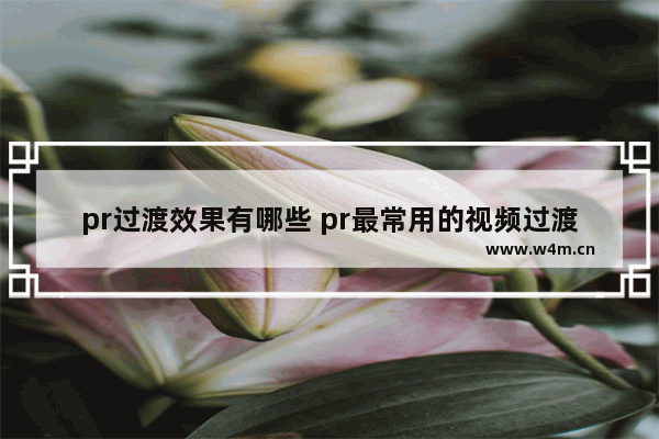 pr过渡效果有哪些 pr最常用的视频过渡效果