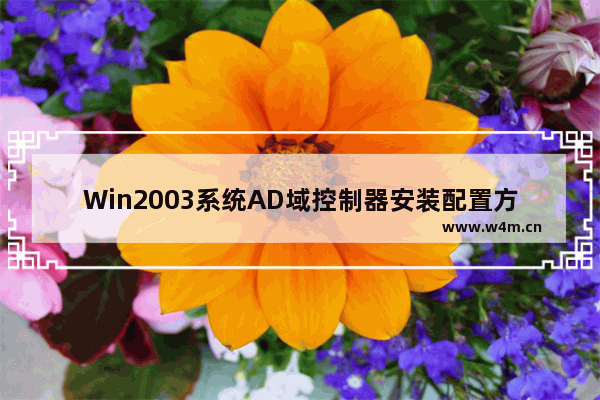 Win2003系统AD域控制器安装配置方法