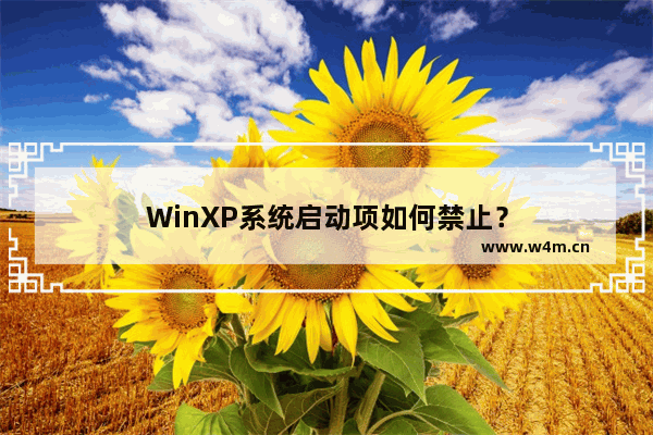 WinXP系统启动项如何禁止？