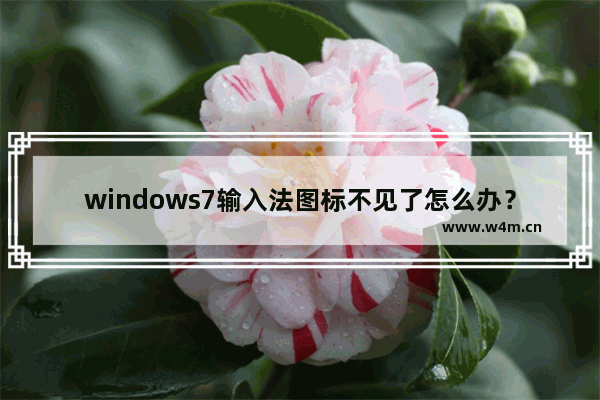 windows7输入法图标不见了怎么办？如何解决？