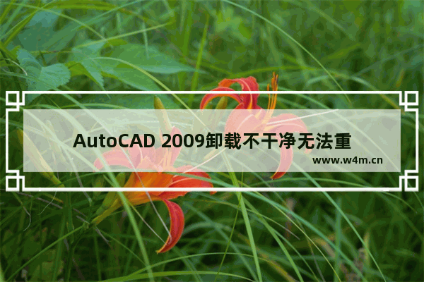 AutoCAD 2009卸载不干净无法重装怎么解决？