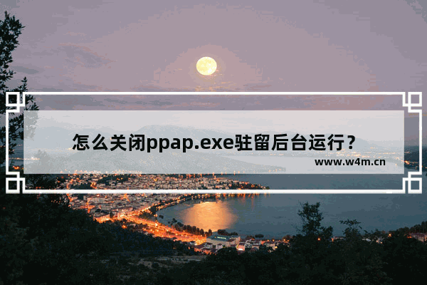 怎么关闭ppap.exe驻留后台运行？