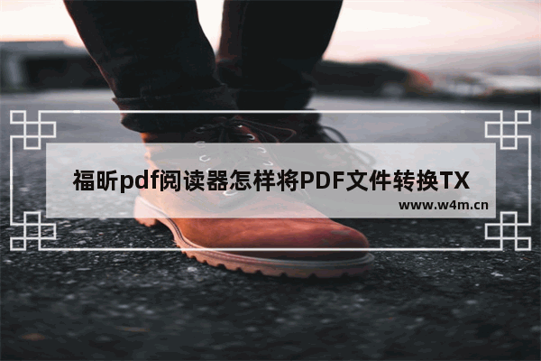 福昕pdf阅读器怎样将PDF文件转换TXT为文本文件