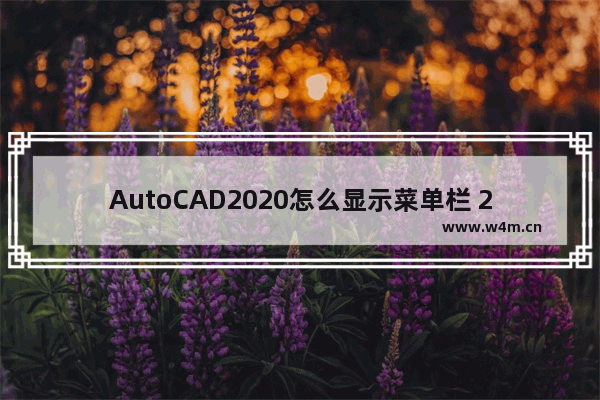 AutoCAD2020怎么显示菜单栏 2020CAD调出工具栏教程