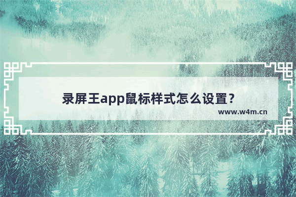 录屏王app鼠标样式怎么设置？