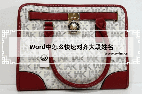 Word中怎么快速对齐大段姓名