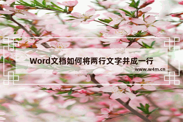 Word文档如何将两行文字并成一行