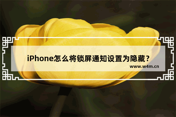 iPhone怎么将锁屏通知设置为隐藏？