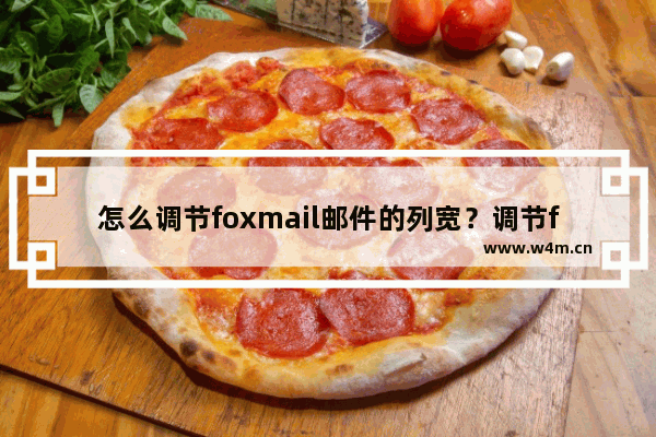 怎么调节foxmail邮件的列宽？调节foxmail邮件列宽教程