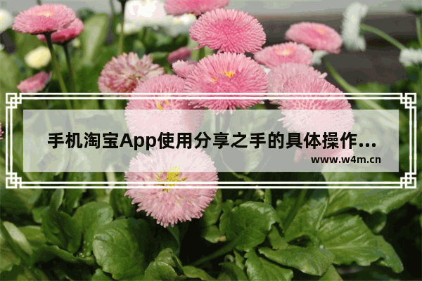 手机淘宝App使用分享之手的具体操作方法