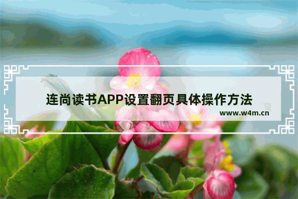 连尚读书APP设置翻页具体操作方法