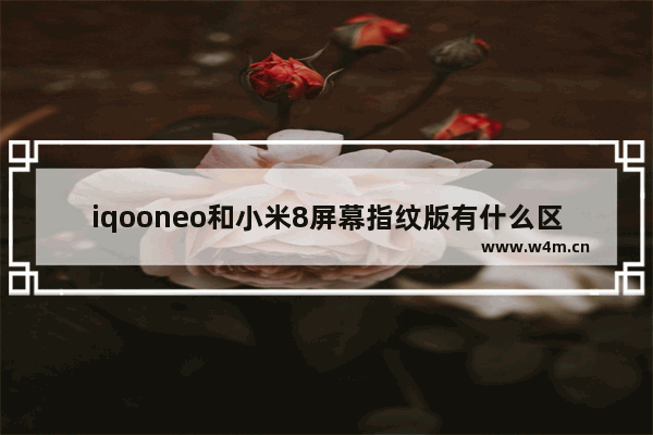 iqooneo和小米8屏幕指纹版有什么区别？两者区别对比分析