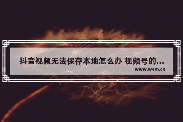 抖音视频无法保存本地怎么办 视频号的视频保存到手机相册的方法