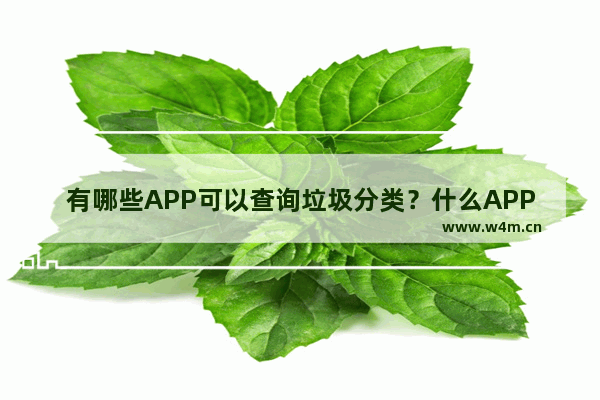 有哪些APP可以查询垃圾分类？什么APP查询垃圾分类好用？