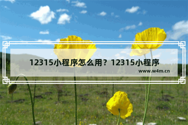 12315小程序怎么用？12315小程序添加方法分享