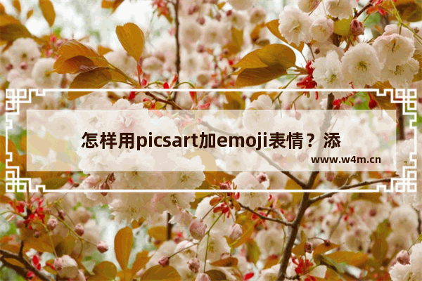 怎样用picsart加emoji表情？添加emoji表情方法分享