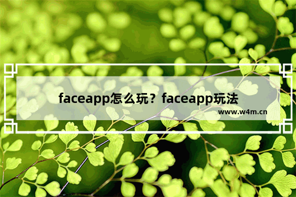 faceapp怎么玩？faceapp玩法分享