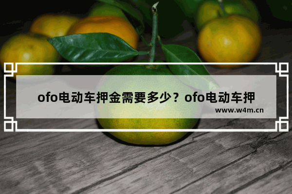 ofo电动车押金需要多少？ofo电动车押金说明