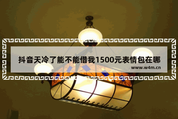 抖音天冷了能不能借我1500元表情包在哪里？微信添加表情方法介绍