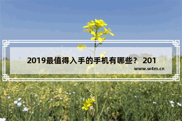 2019最值得入手的手机有哪些？ 2019最高性价比手机排行榜