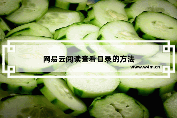 网易云阅读查看目录的方法