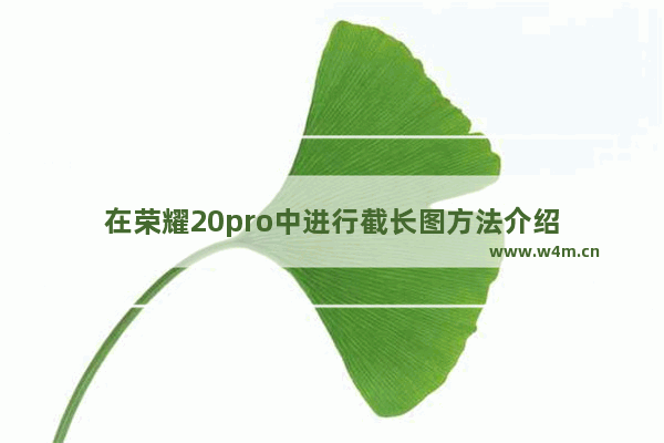 在荣耀20pro中进行截长图方法介绍