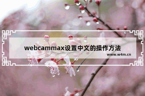 webcammax设置中文的操作方法