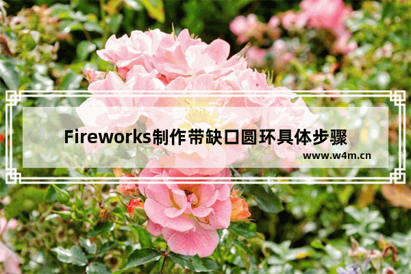 Fireworks制作带缺口圆环具体步骤讲述