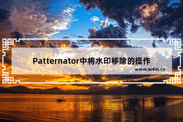 Patternator中将水印移除的操作方法