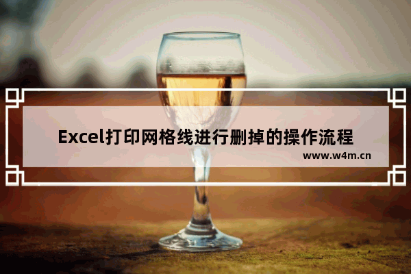 Excel打印网格线进行删掉的操作流程